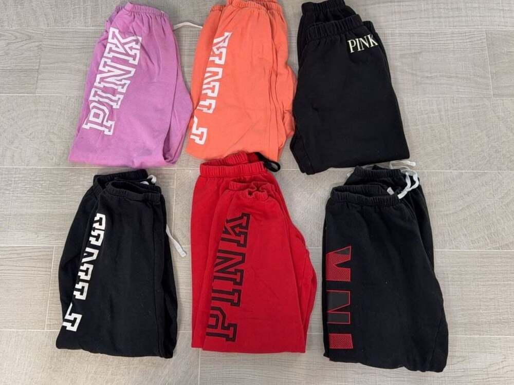 Victoria's Secret PINK Logo Sweatpants Bundle of 6 size Medium